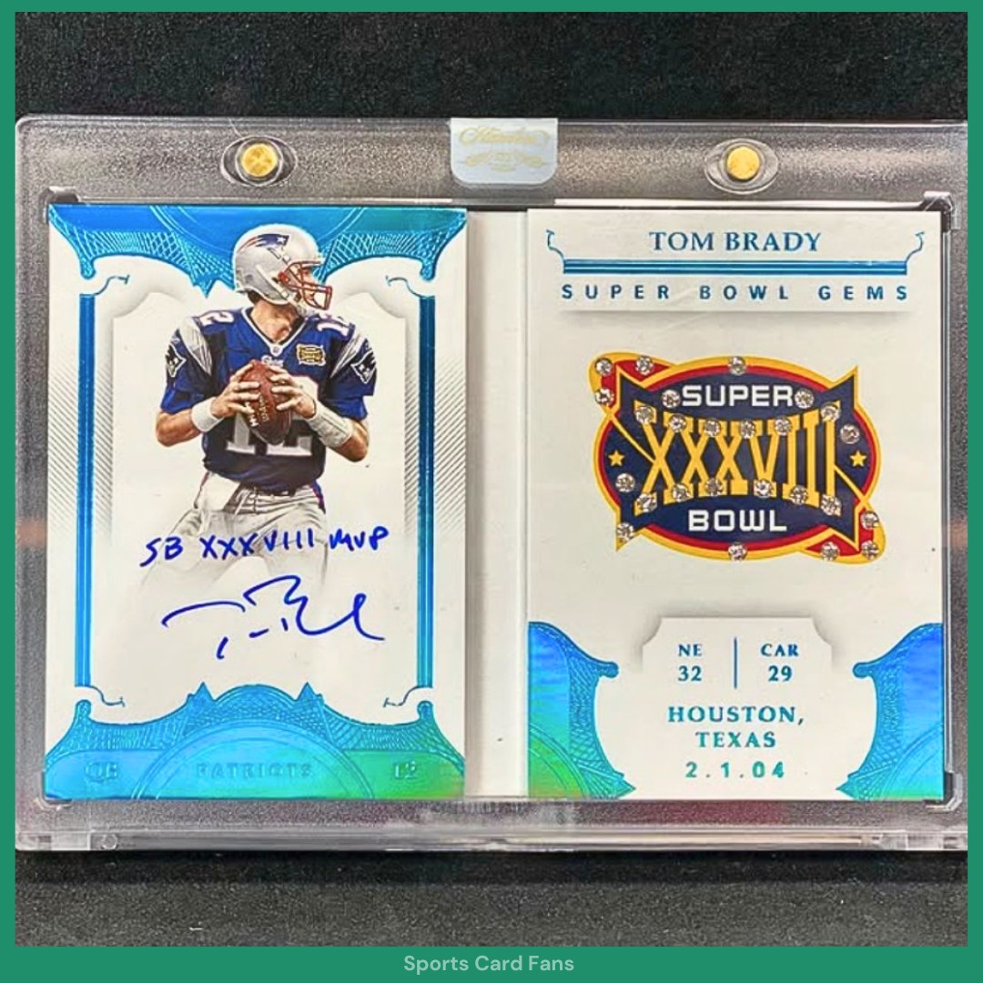 A piece of Super Bowl history is inside this Tom Brady card 😱 It