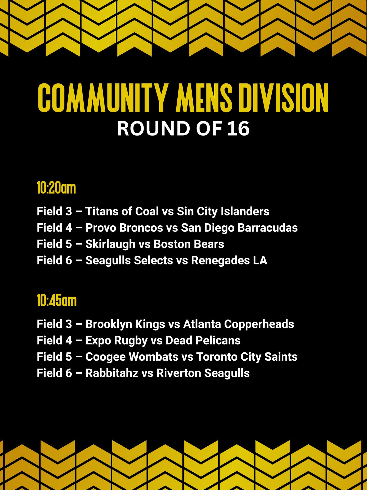 The Round of 16 Matches... - Vegas 9s Rugby League Festival | Facebook