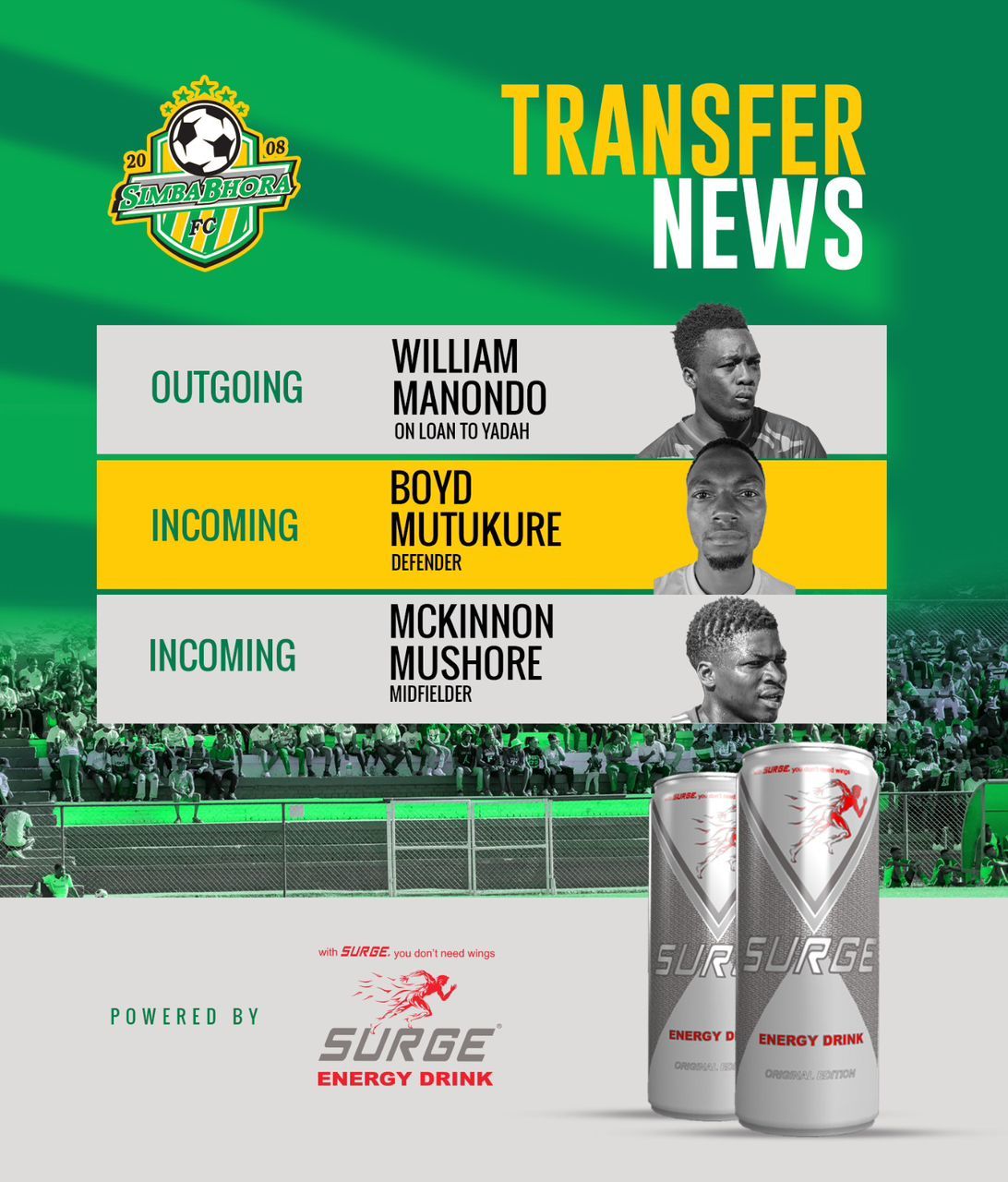 263 Football - Simba Bhora announce double signing:... | Facebook