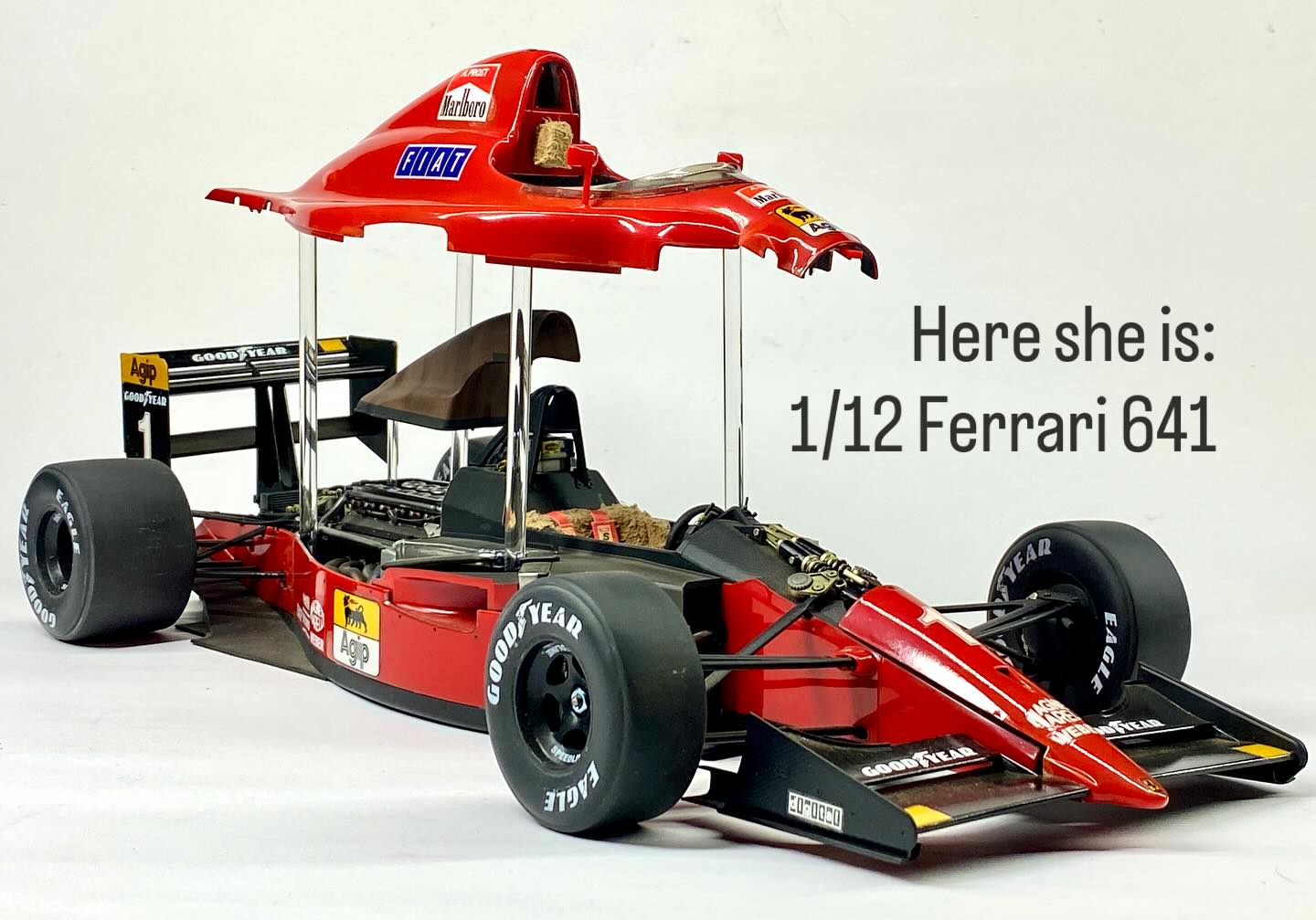 Update on my Tamiya 1/12th Ferrari 641/2 (F190) Painted with