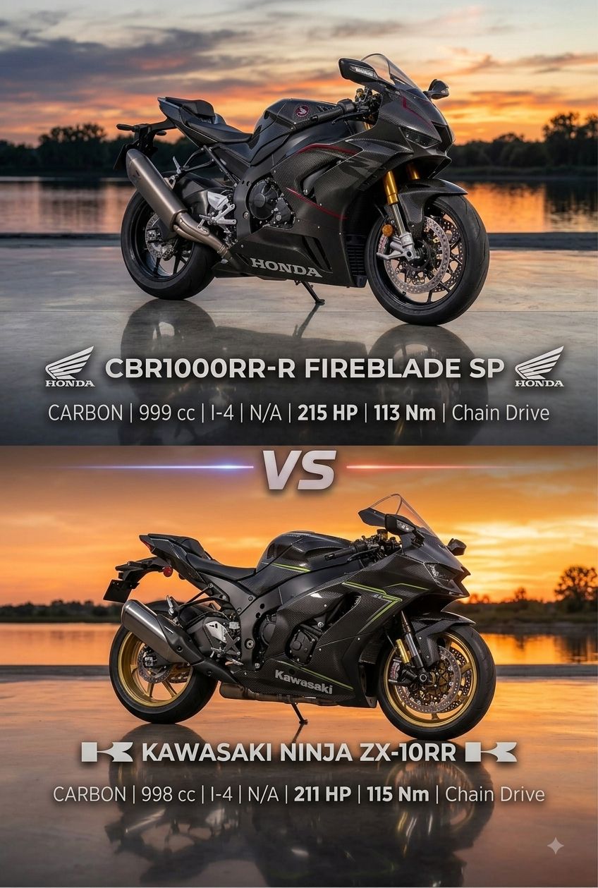 The Honda CBR1000RR-R Fireblade SP and Kawasaki Ninja ZX-10RR