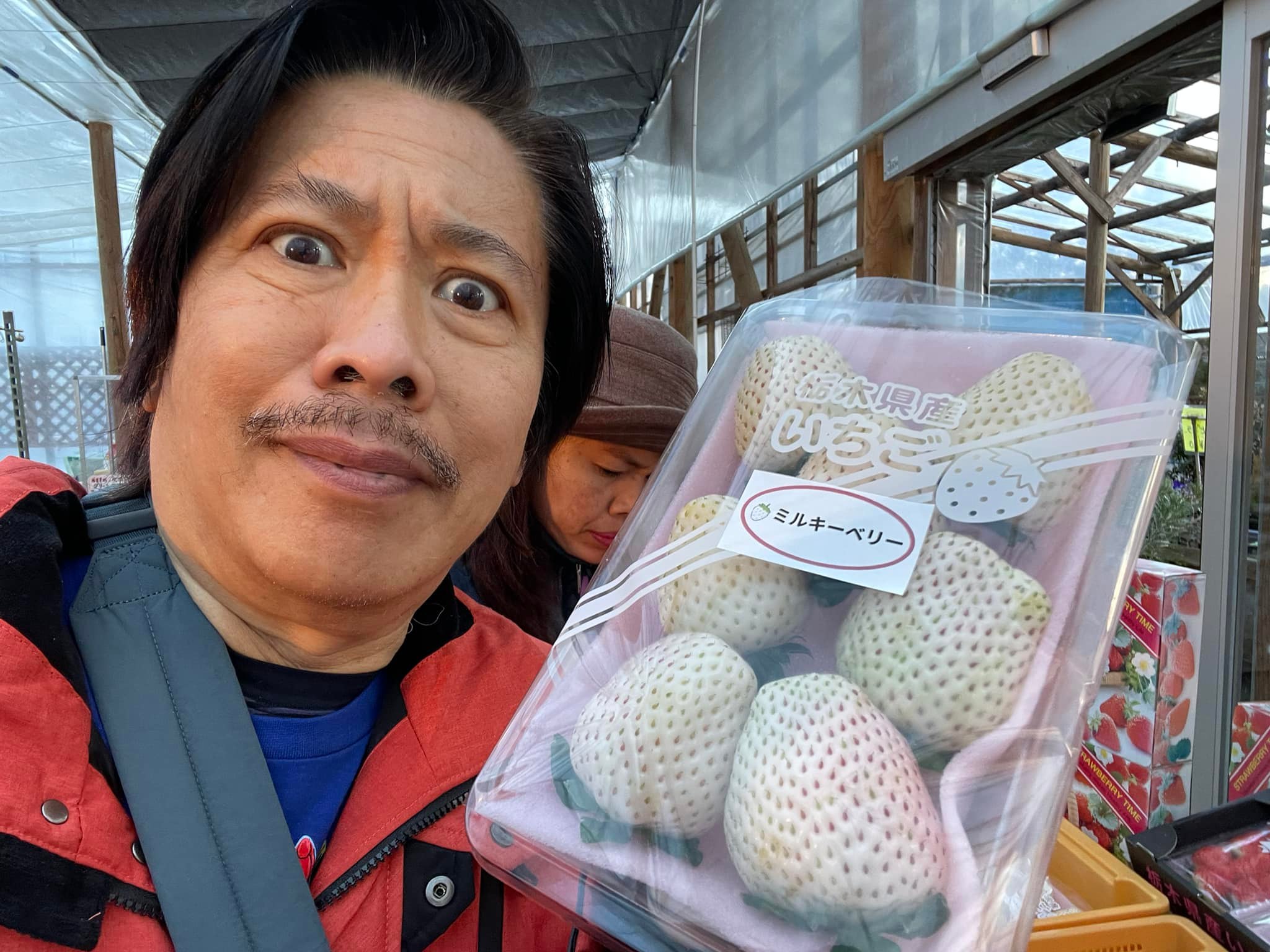 Nikko Hana Ichi Momme Japan, these strawberries are white !