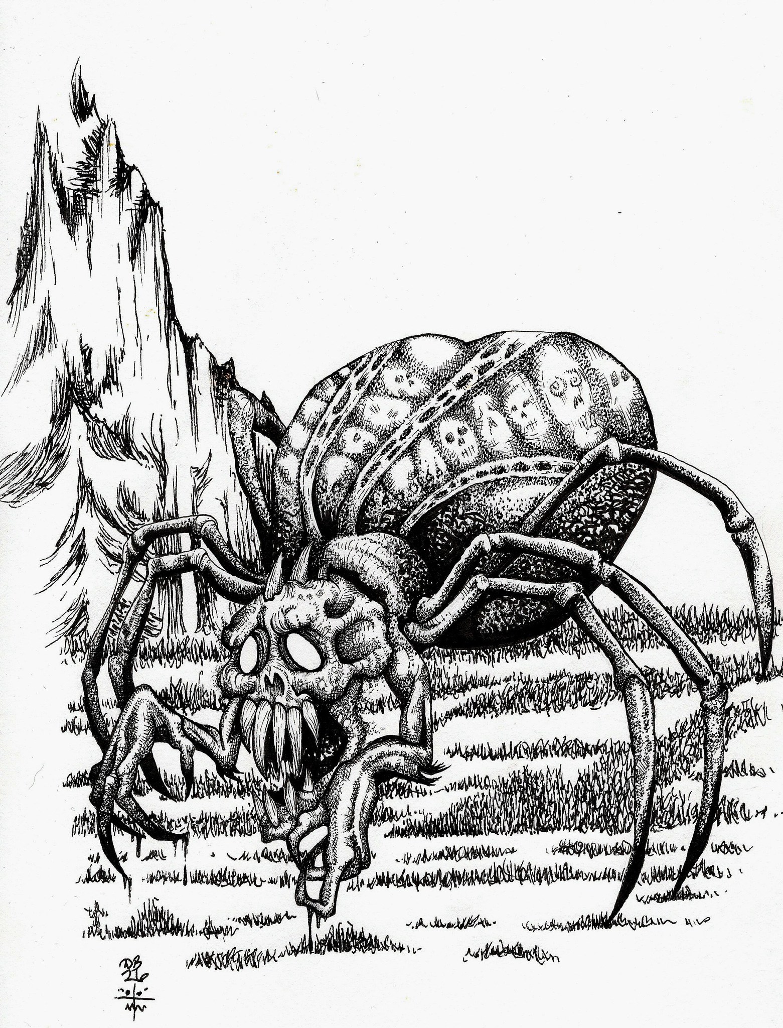 Here's a spider artwork I've painted for MTG 'Through the