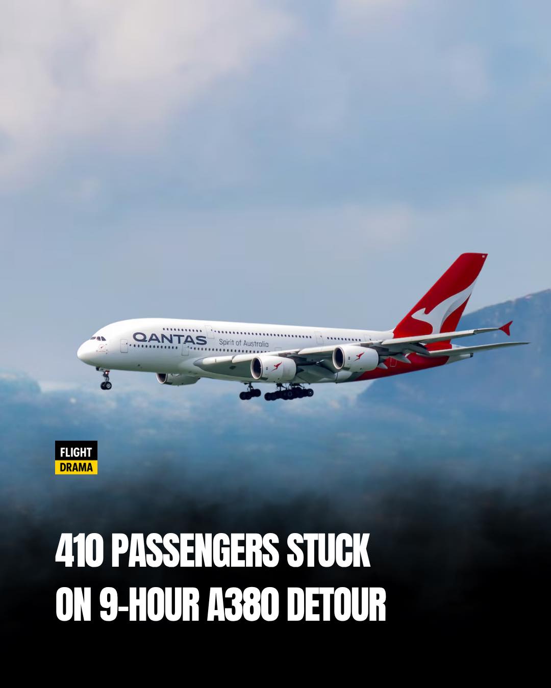FlightDrama - A Qantas Airbus A380 bound for Johannesburg spent nine ...