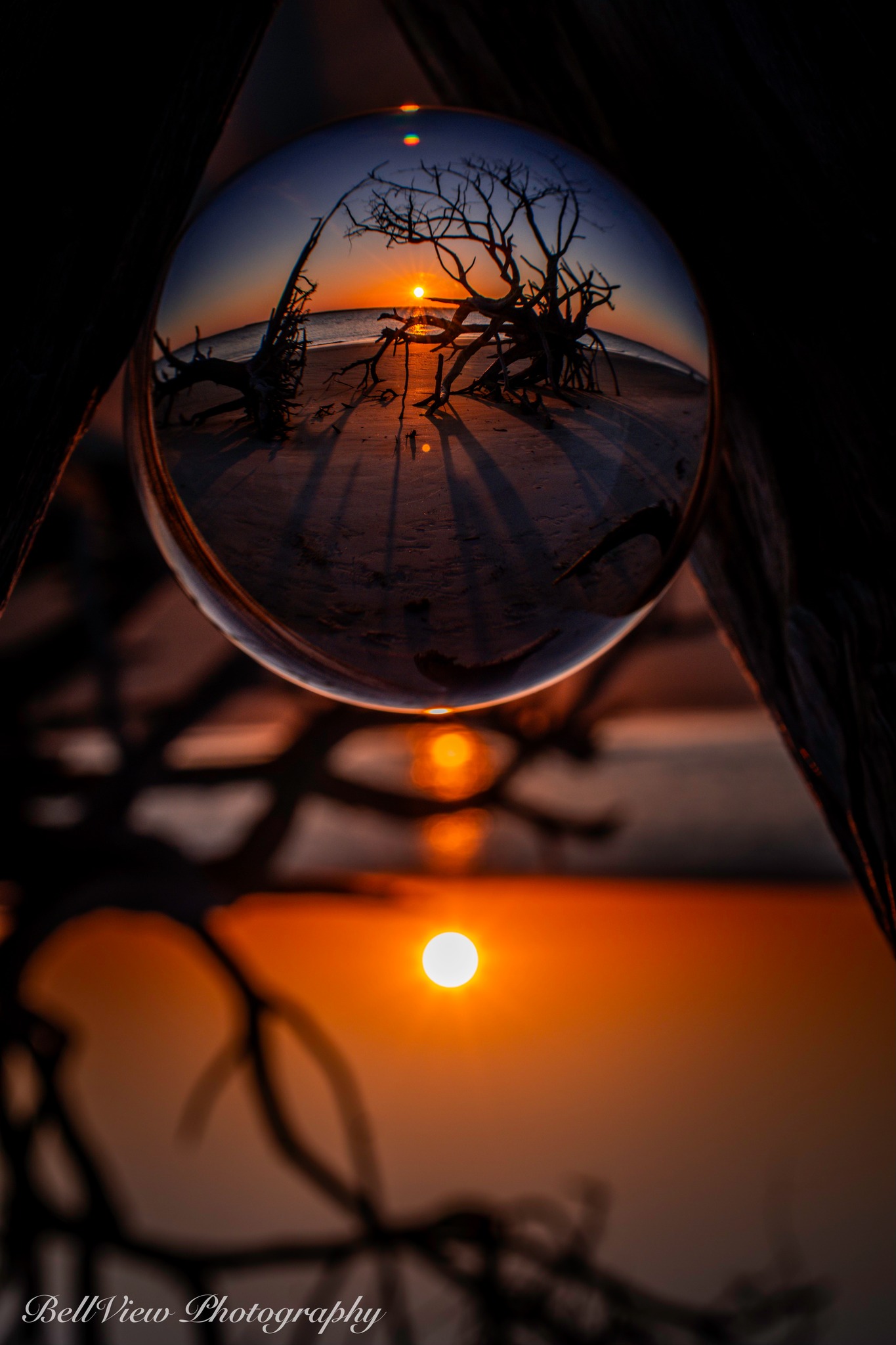 sunset at st. andrew's beach georgia