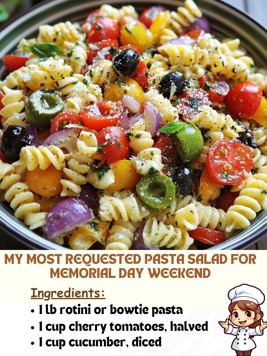 Recipes Realm - My Most Requested Pasta Salad for Memorial... | Facebook