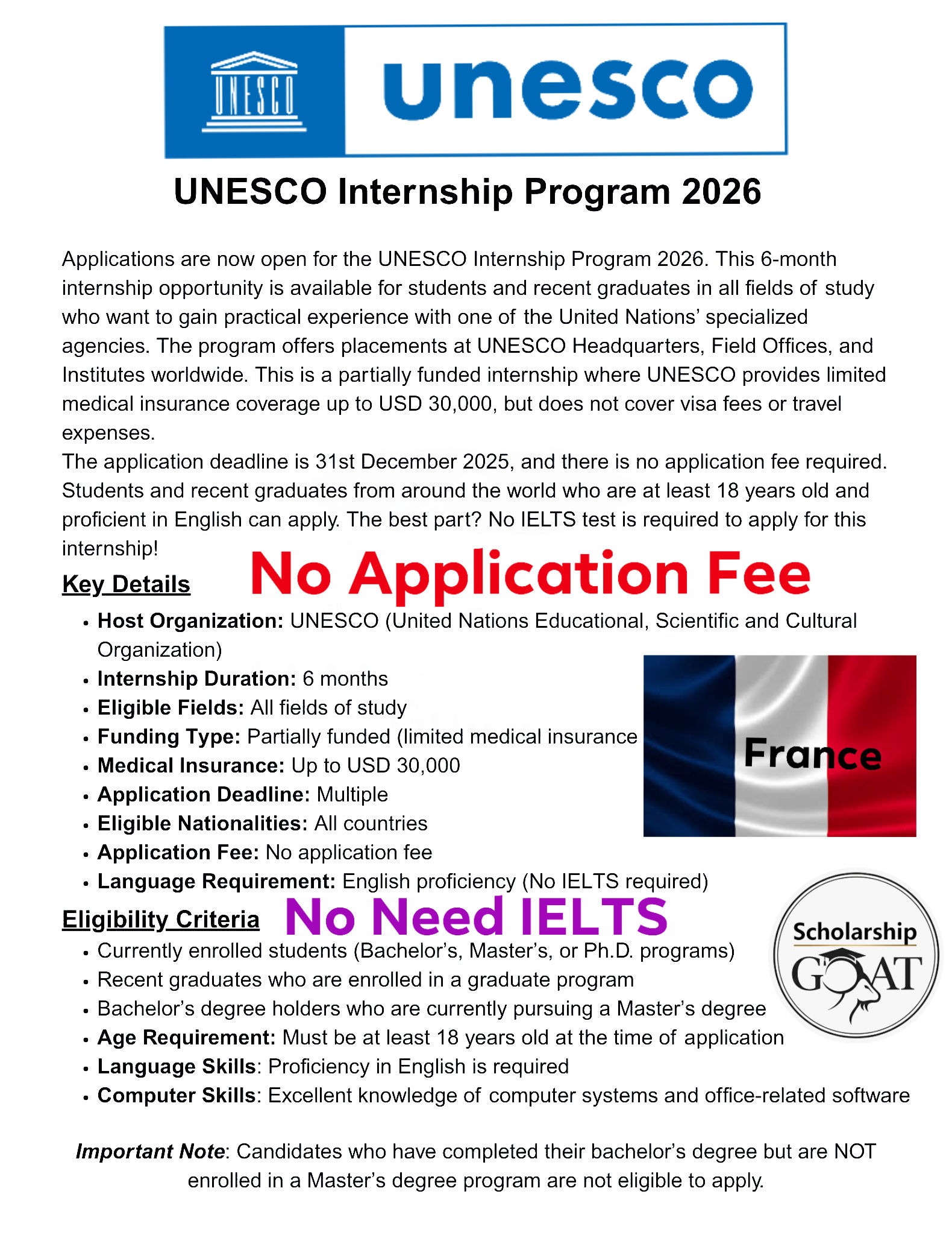 Scholarship - 🌍 UNESCO Internship Program 2026 - Applications Open! 🎓 ...