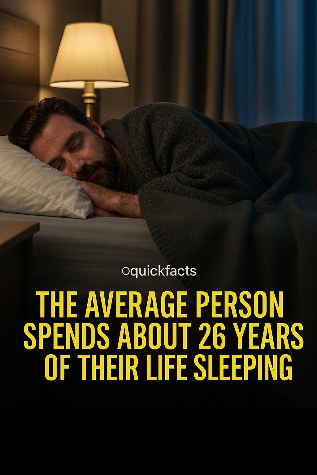 What is the total number of years spent sleeping in a lifetime of
