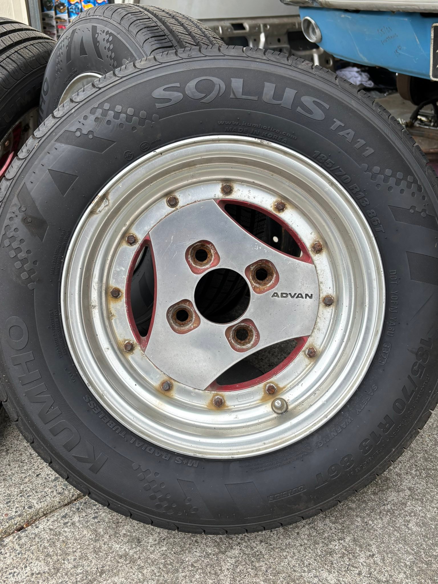 13x6 Advan A3A wheels with Kumho tires for sale in Seattle