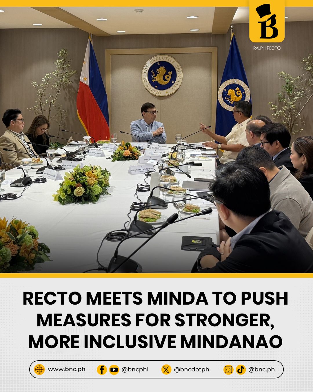 Executive Secretary Ralph Recto... - Bilyonaryo News Channel | Facebook