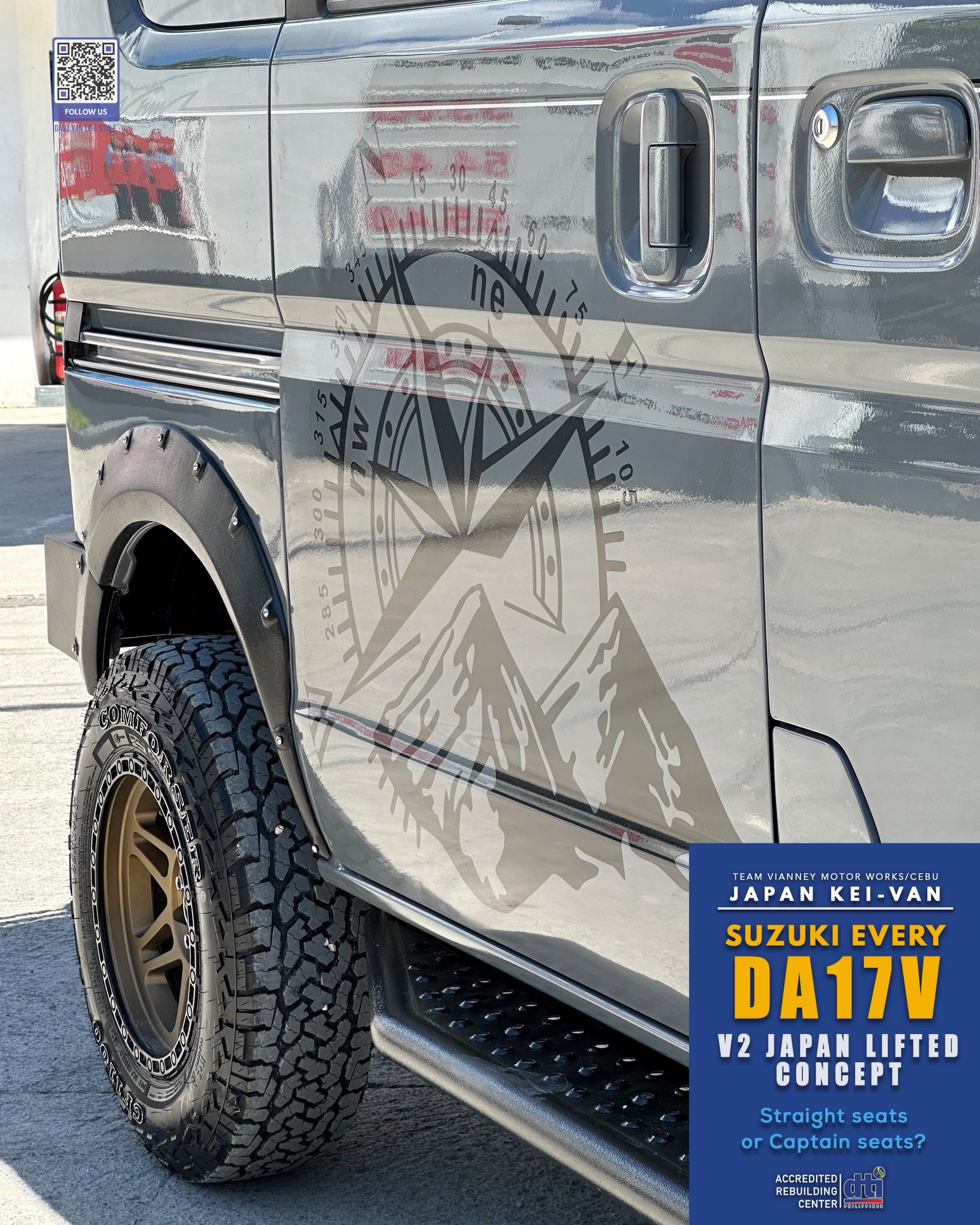 DA17V V2 Japan Lifted Concept (Grey) — Close-Up Details. Snorkel