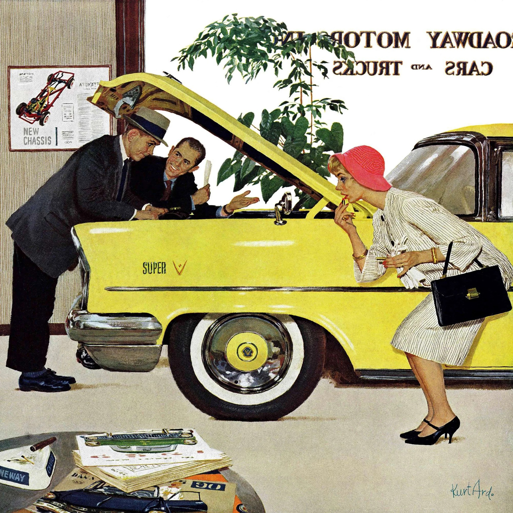 Checking it Out (1958) by Kurt Ard was the cover of the Saturday