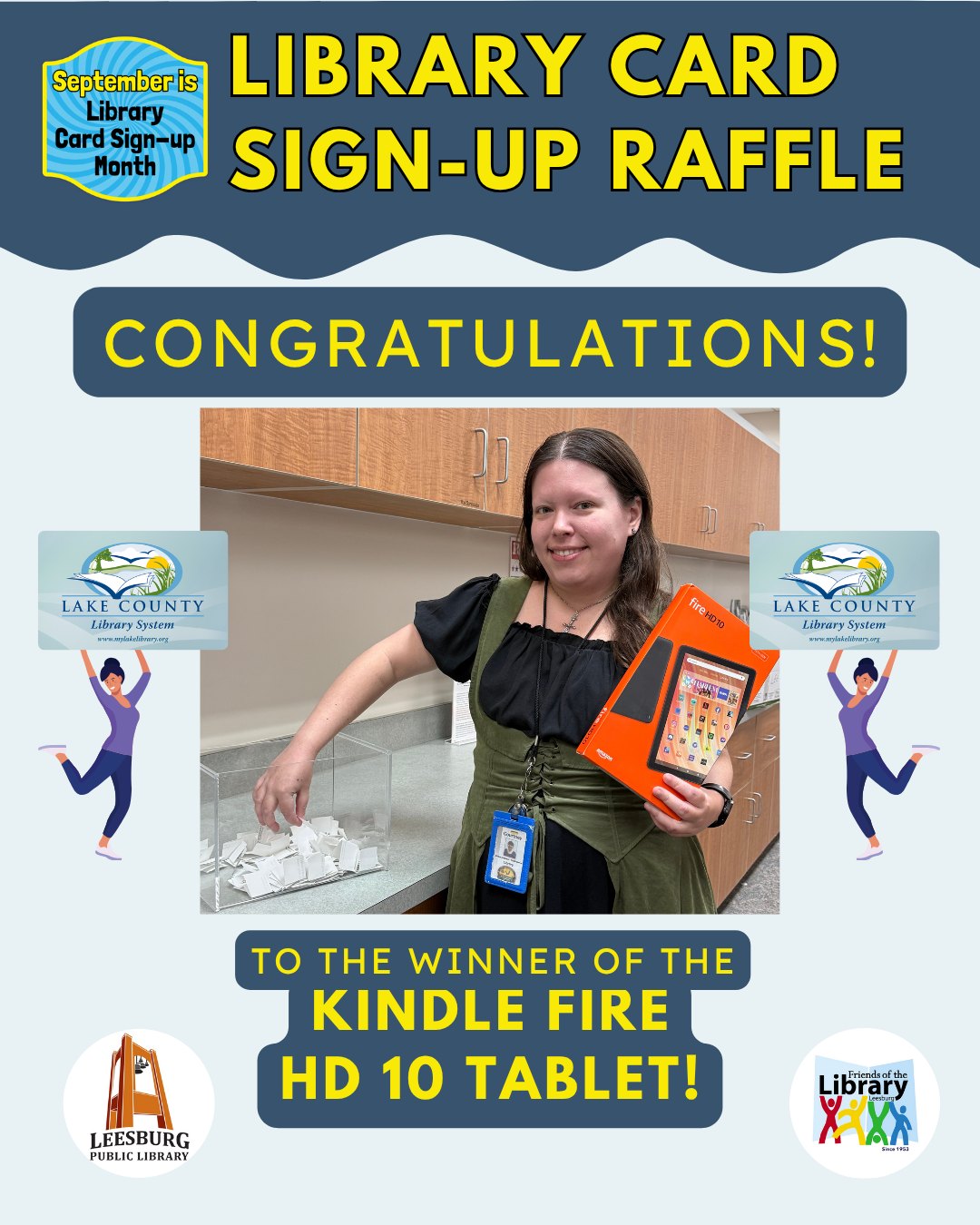Leesburg - 🥳Congratulations to the Library Card Sign-Up Raffle Winner ...