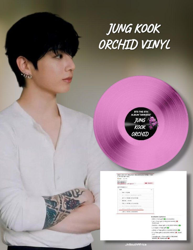 JUNGKOOK's Arirang Vinyl album version is SOLD OUT again on