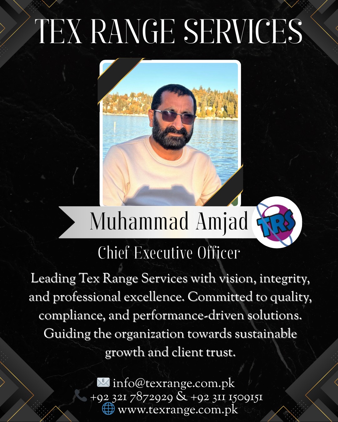 Trs - We are proud to introduce Mr. Muhammad Amjad, Chief Executive ...