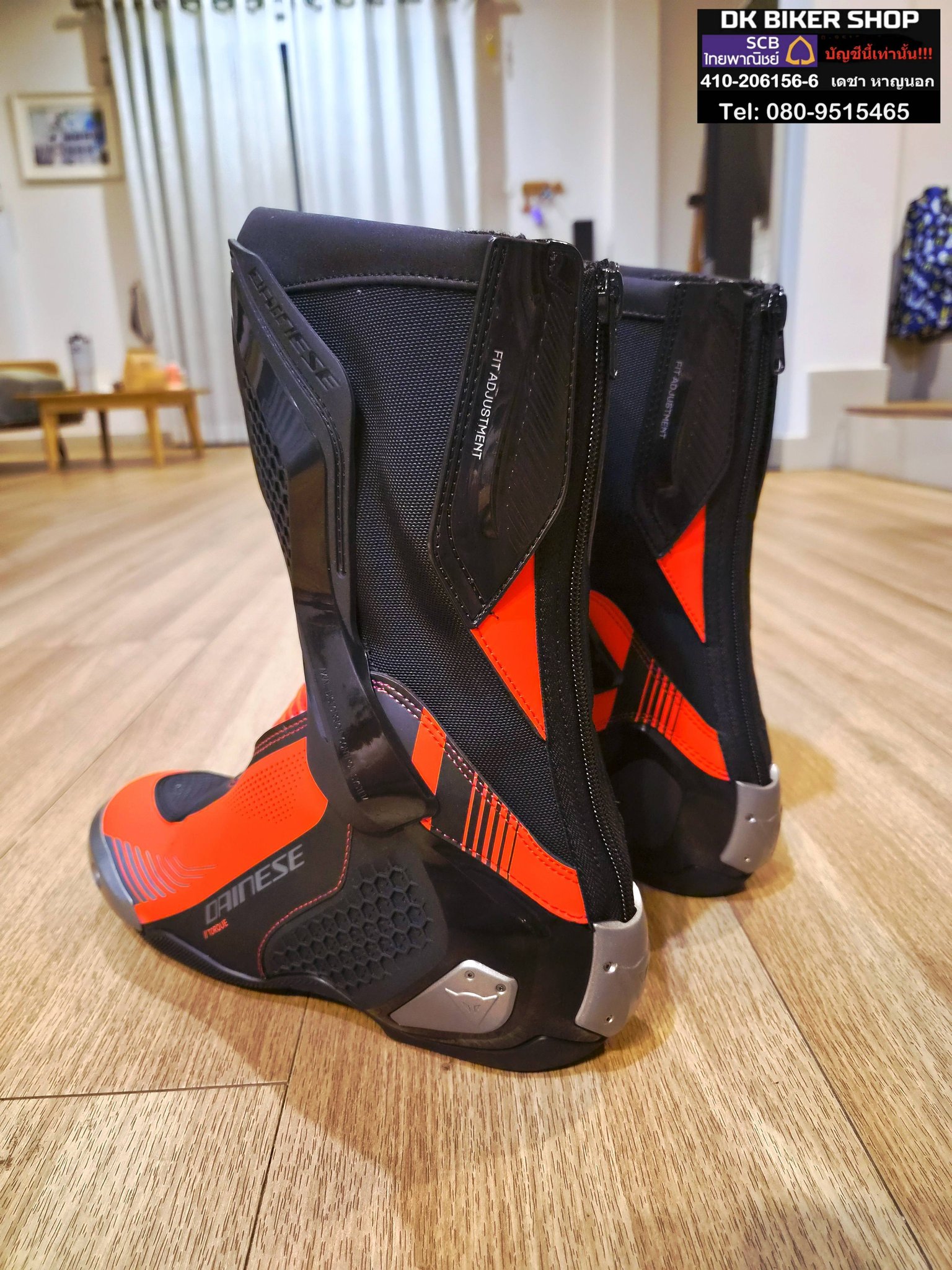 DAINESE TORQUE 4 BOOTS Black/Red Fluo ✓ ราคา 11,900 บาท - Size 