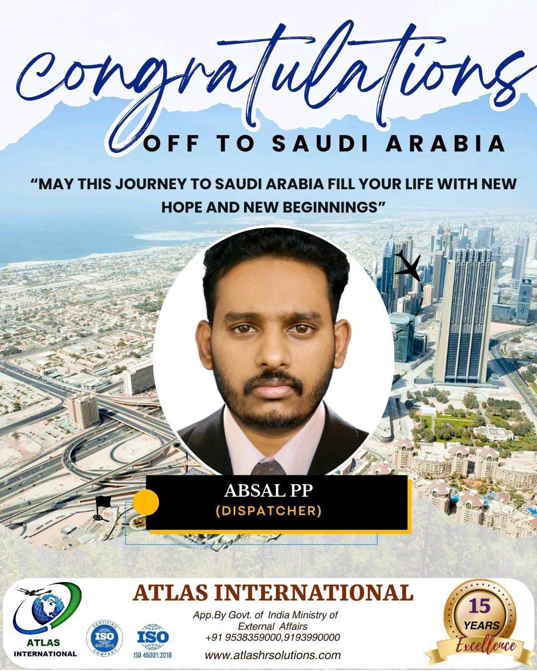 ATLAS - ️ Congratulations Absal! Proud to see you traveling to Saudi ...