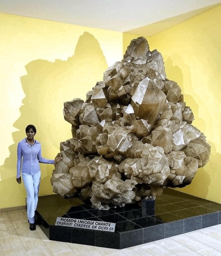 World's largest quartz cluster in Namibia museum