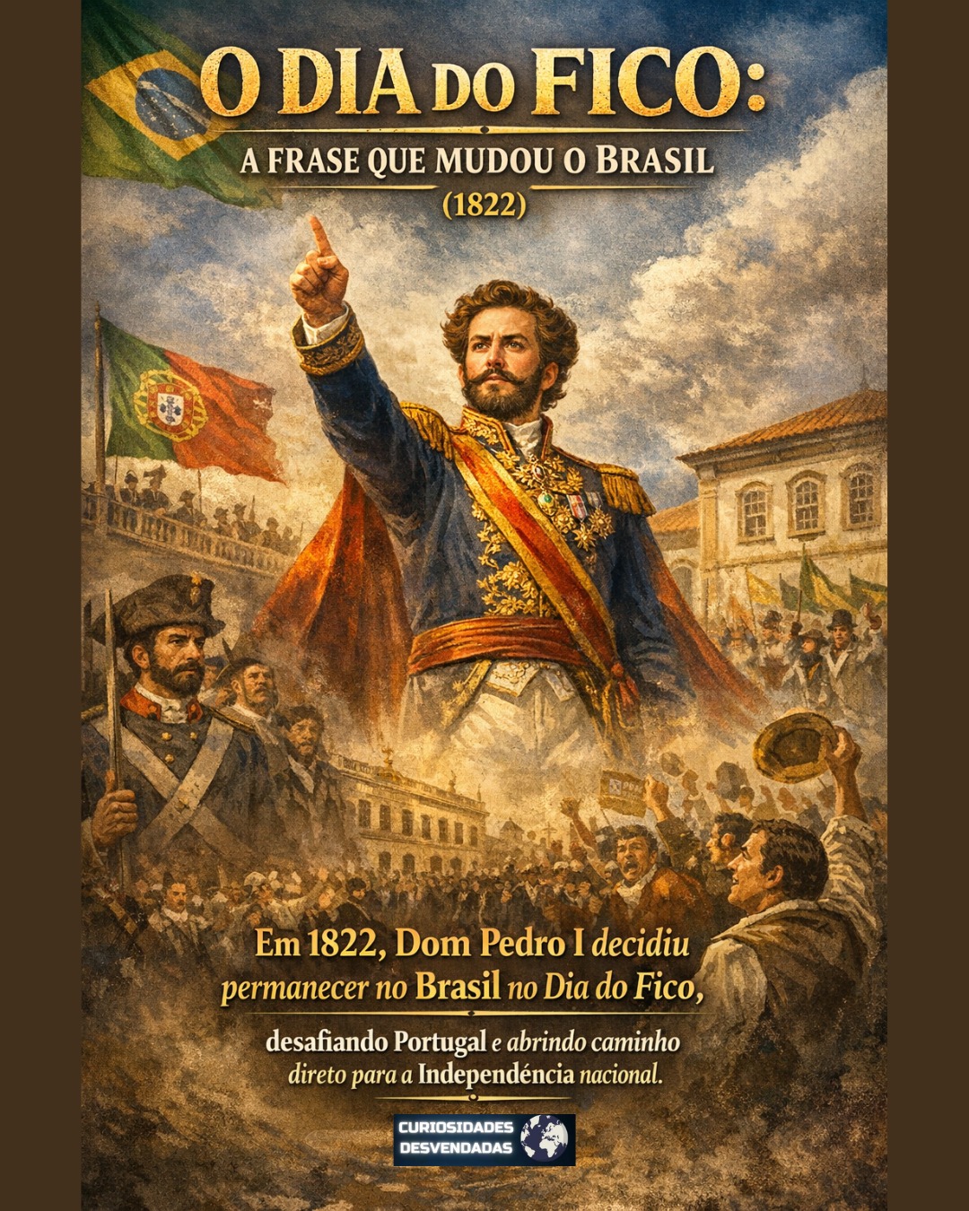 Curiosidades - O Dia do Fico: A Frase que Mudou o Brasil (1822) Em 9 de ...