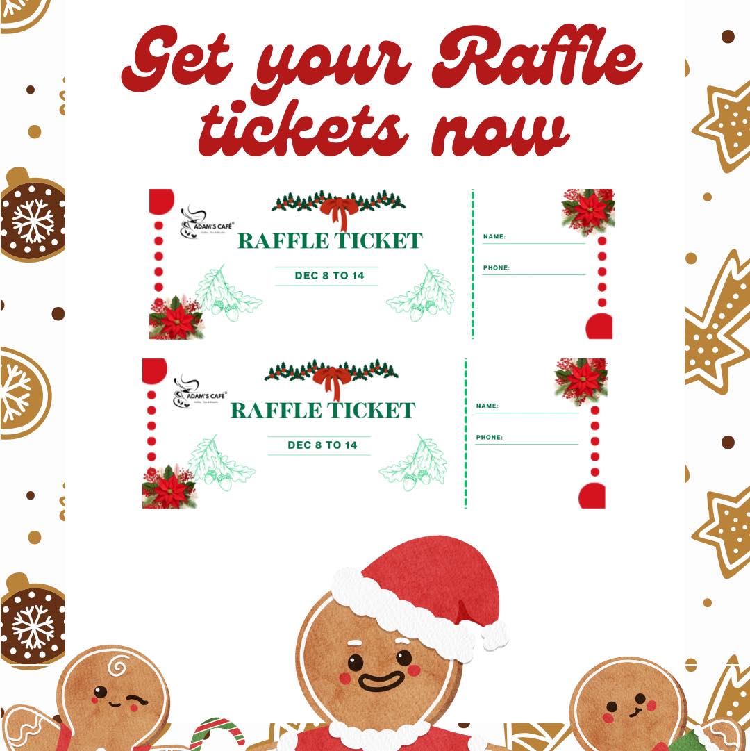 🎉 ADAM’S CAFE RAFFLE... - Adam’s Cafe Coffee, Tea and Snacks | Facebook