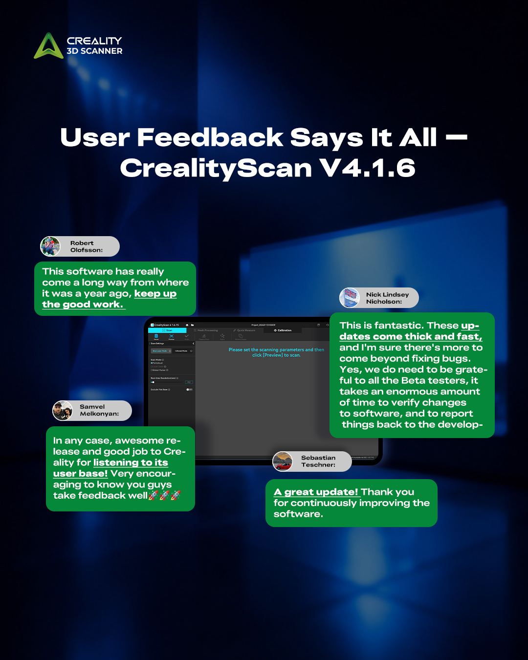User feedback says it all. With the... - Creality 3D Scanner | Facebook