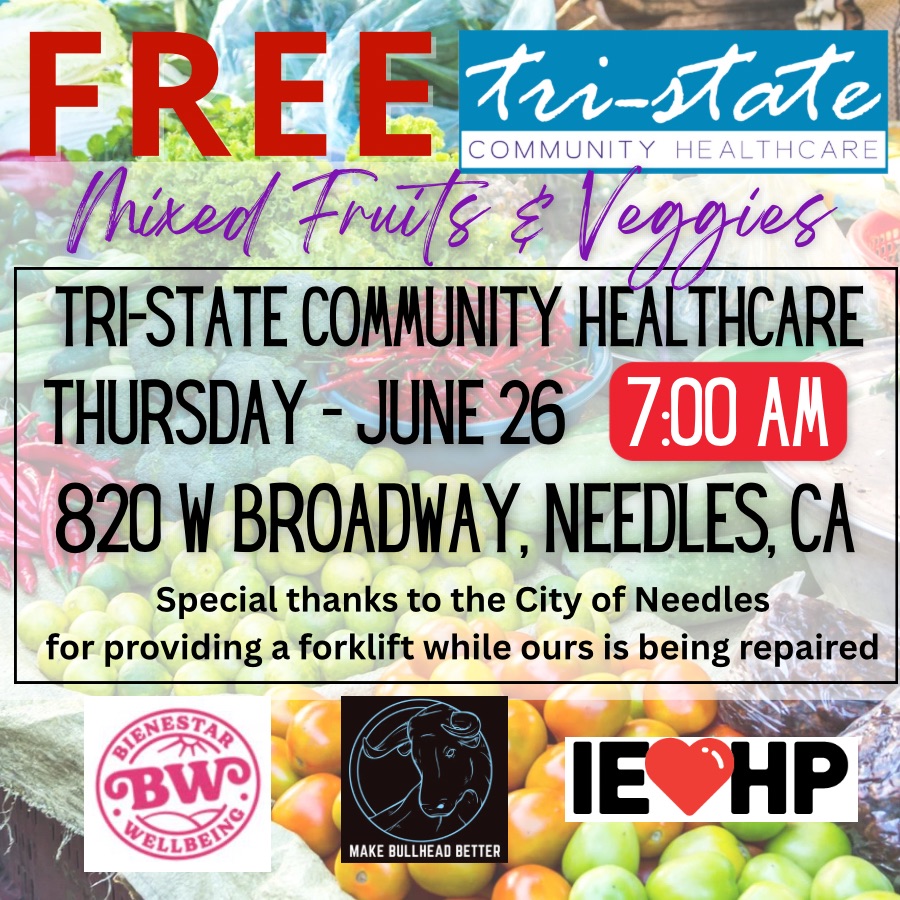 FREE Food Distribution tri-state Community Healthcare Needles