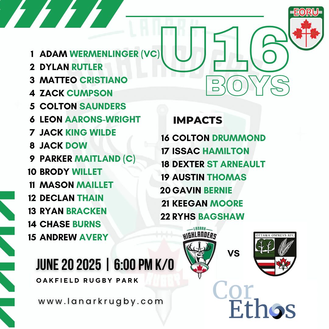 Lanark Highlanders Rugby Club | Perth ON