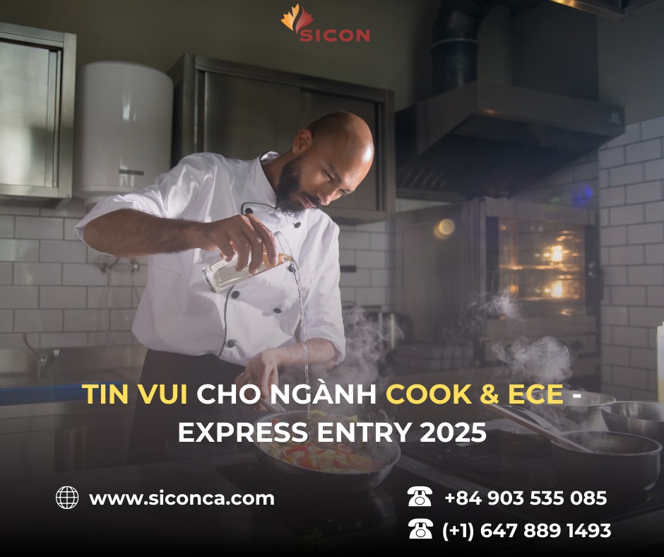 SICON - 📢 TIN VUI CHO NGÀNH COOK & ECE - EXPRESS ENTRY 2025 IRCC) vừa ...