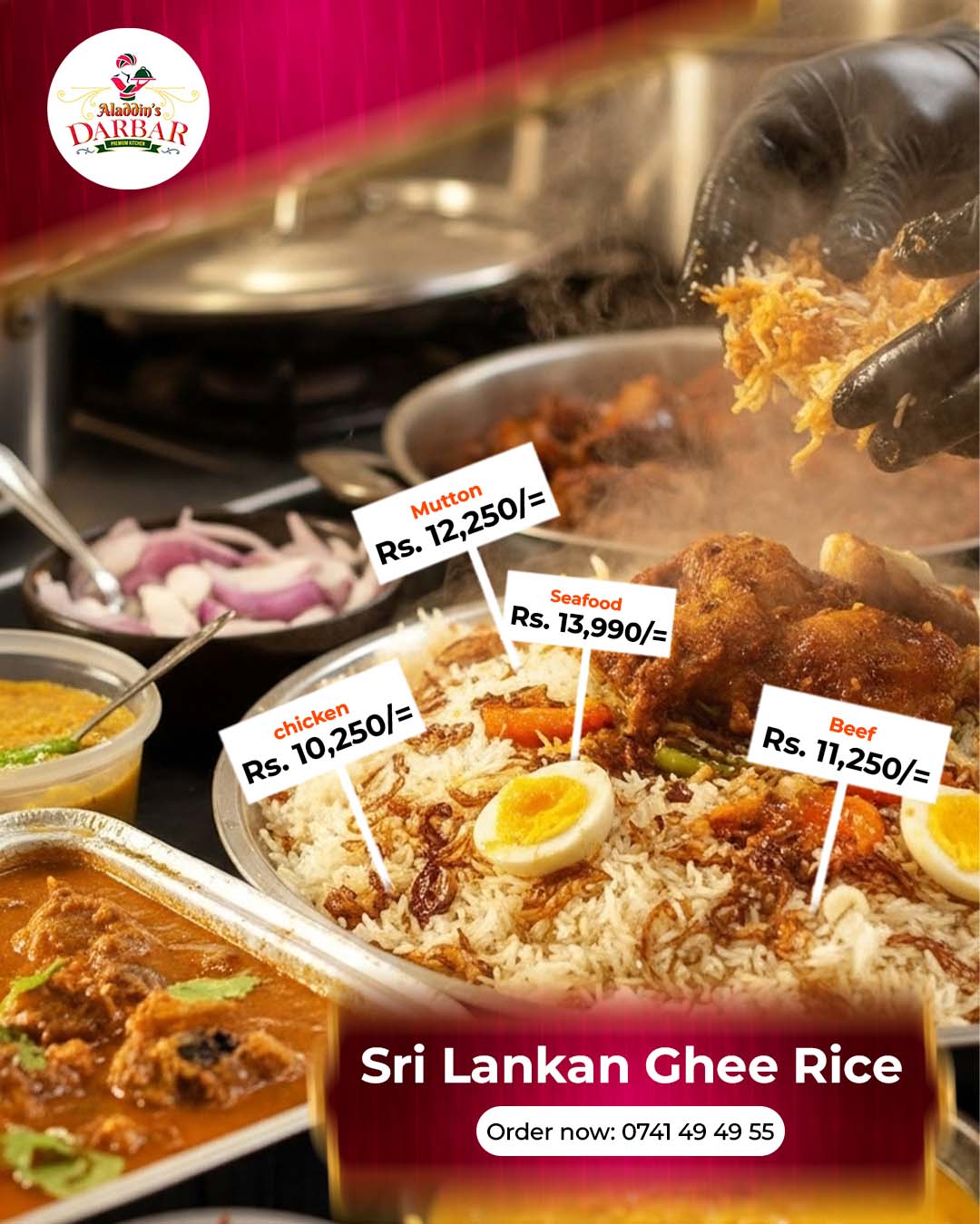 🍛 Sri Lankan Ghee Rice –... - Aladdin's Darbar - The Kitchen | Facebook