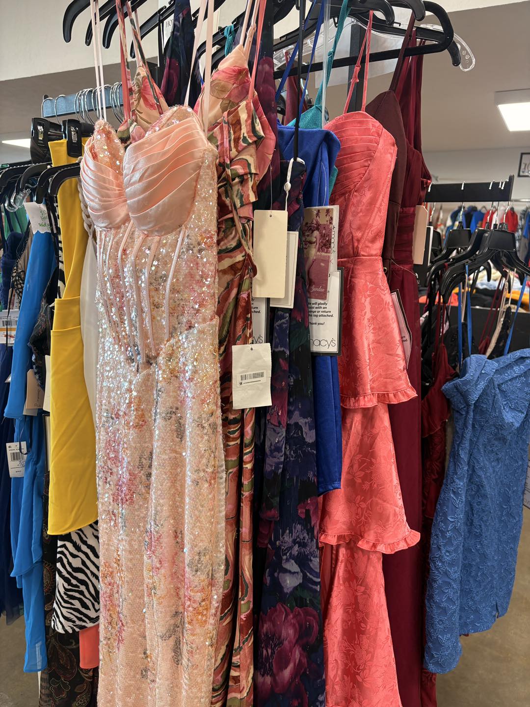 department stores that sell homecoming dresses Happy Saturday, Lawton! We put out MORE dresses! 💃🏻 All new with tags still attached for just $10! Some of the original tags have prices up to $200. 🤯 Various styles nude/silver/gold