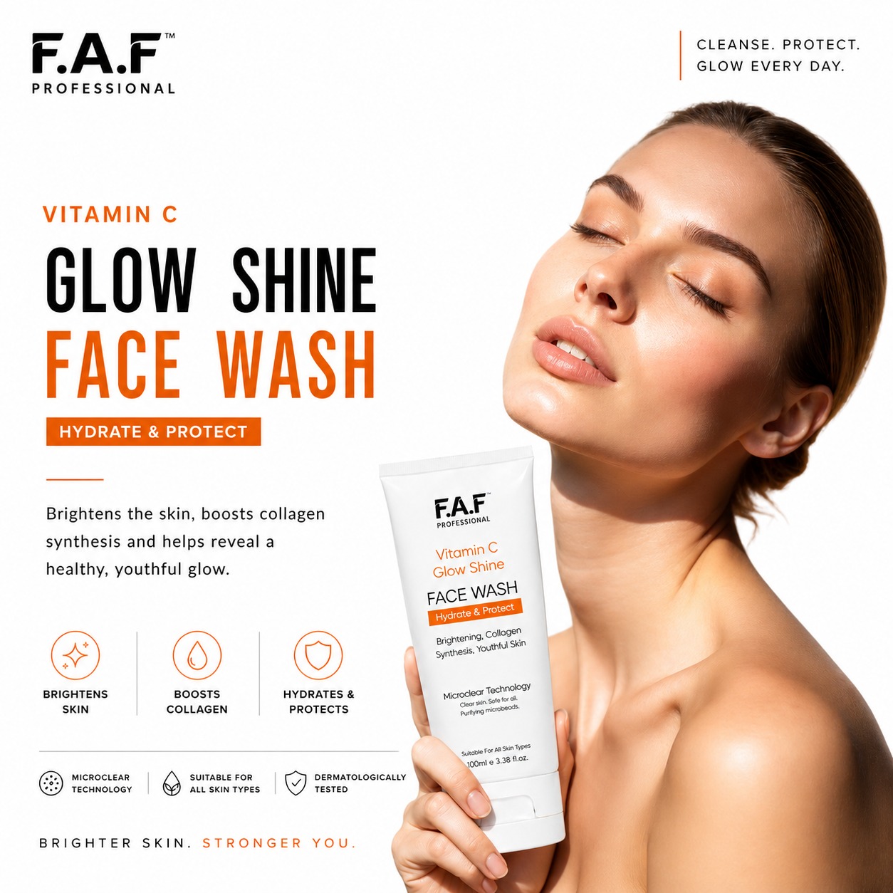 ✨ Glow goals unlocked Dailyglow face wash clears dirt oil and tan while keeping skin soft 🌸 With niacinamide kojic acid and vitamin E your skin looks bright even and radiant every