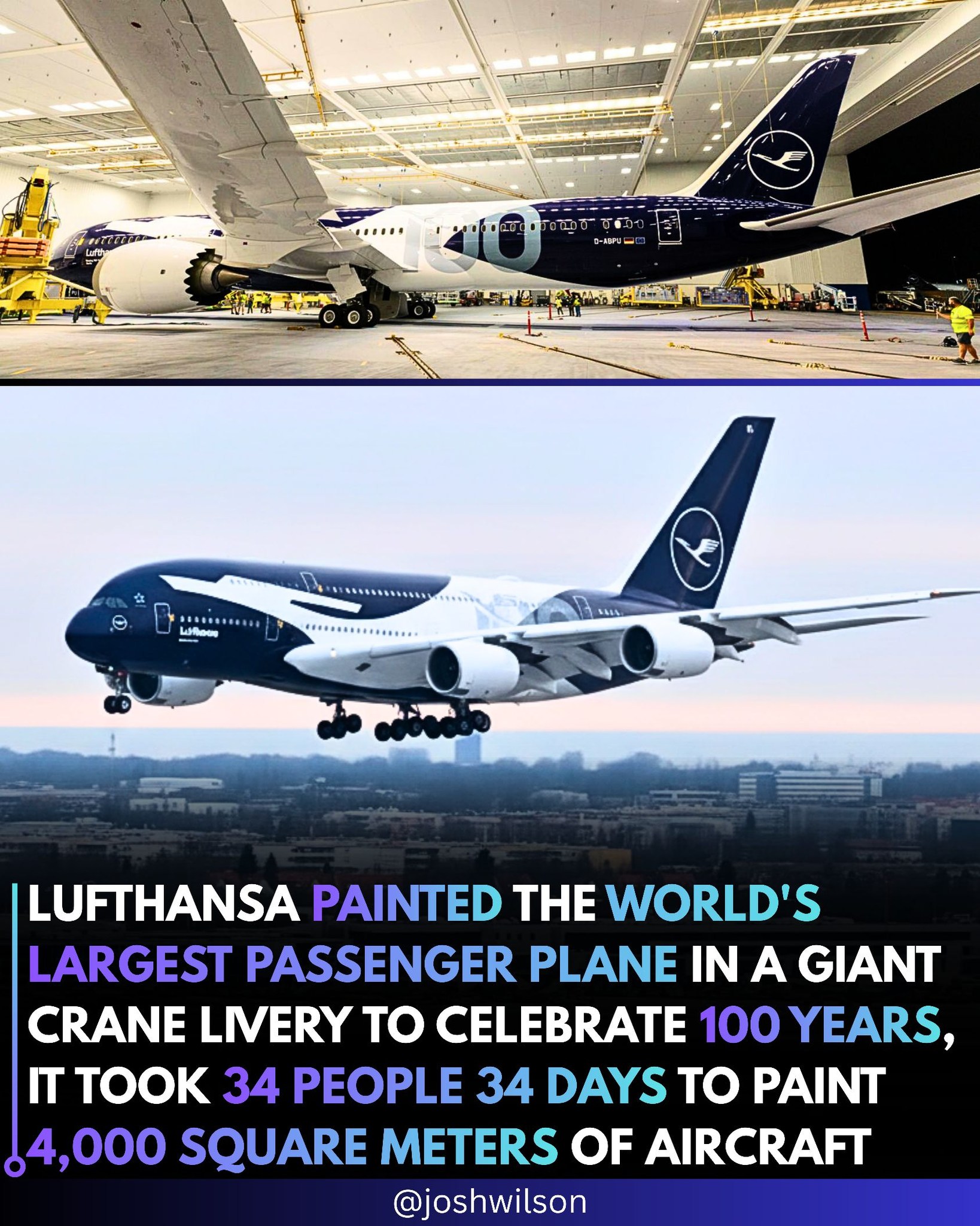 Lufthansa unveils Airbus A380 with centennial anniversary livery