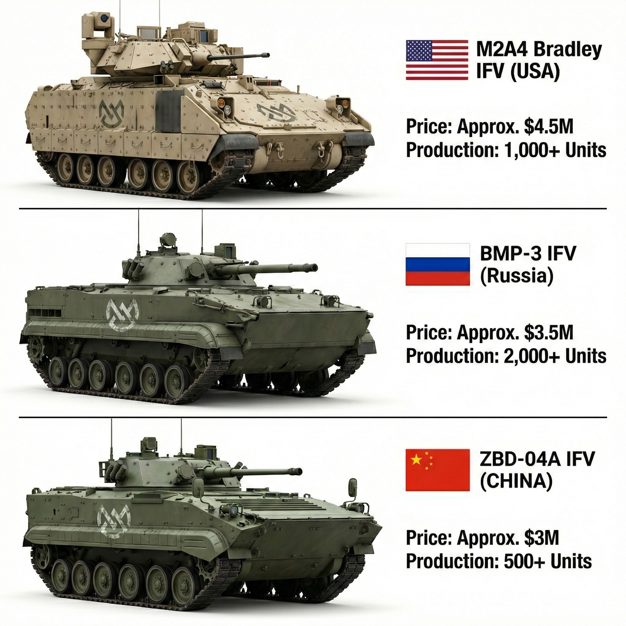 Military - A Comparison of Three Modern IFV (Infantry Fighting Vehicle ...