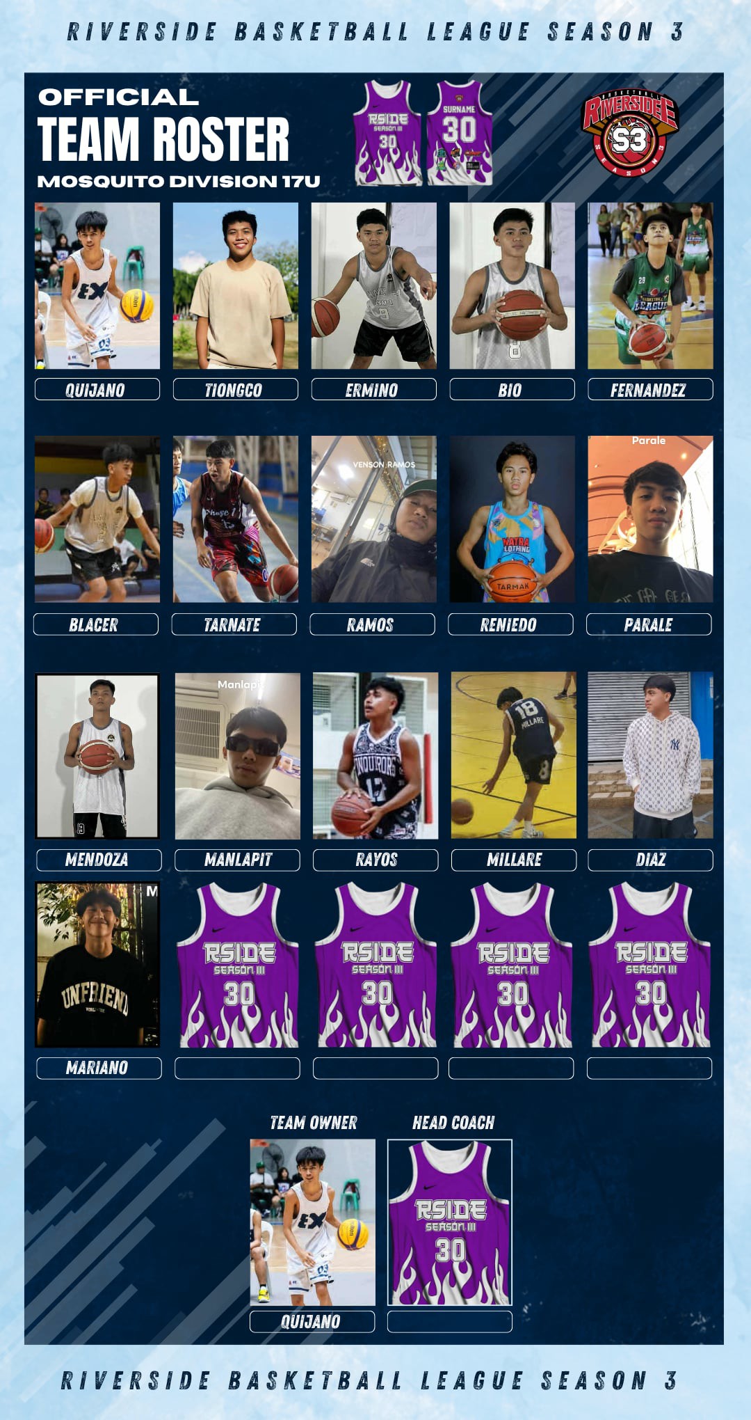 RSIDE - ‎TEAM REVEAL ALERT 🔥🔥 RSIDE Basketball SEASON III MOSQUITO ...