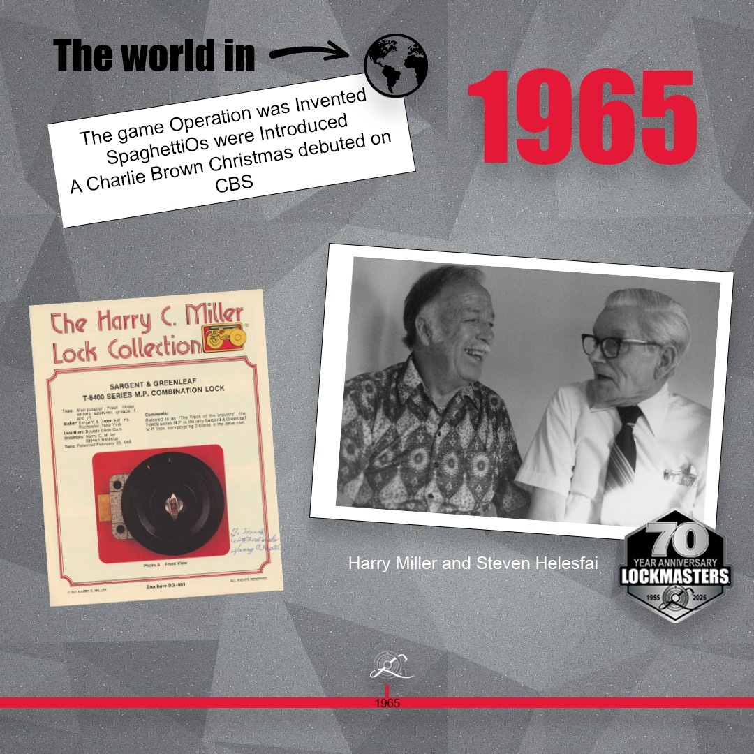 Lockmasters, - In 1965, the 8400 Series Lock was developed. Harry C ...