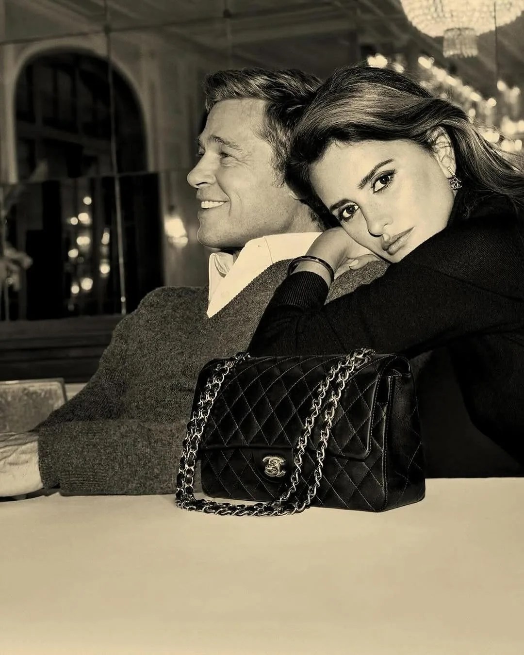 Brad Pitt & Penélope Cruz for CHANEL Handbag Campaign 2024