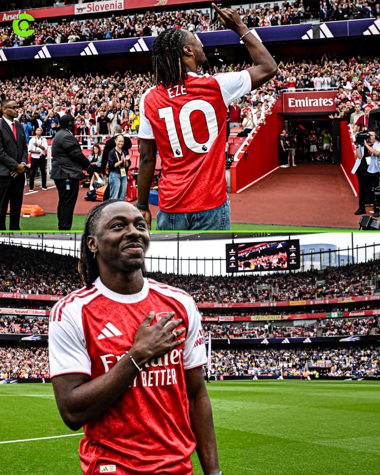 Eberechi Eze joins Arsenal with number 10 shirt