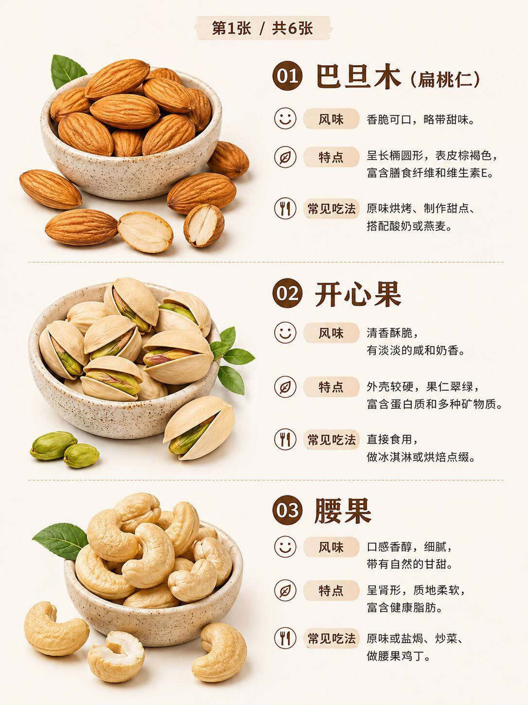 📁 18种坚果全解析！一篇就懂怎么选最近整理厨房的时候，发现很多坚果