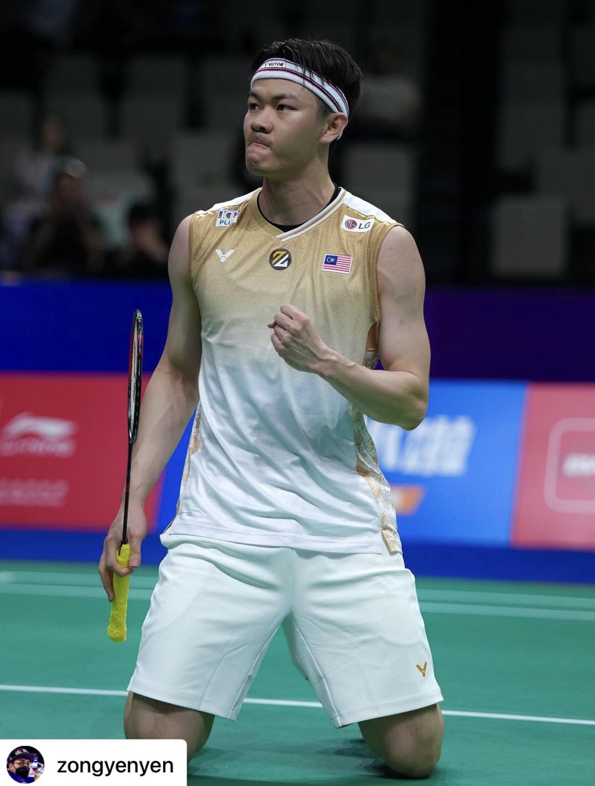 Zoom in on the details of Lee Zii Jia's Tournament Apparel