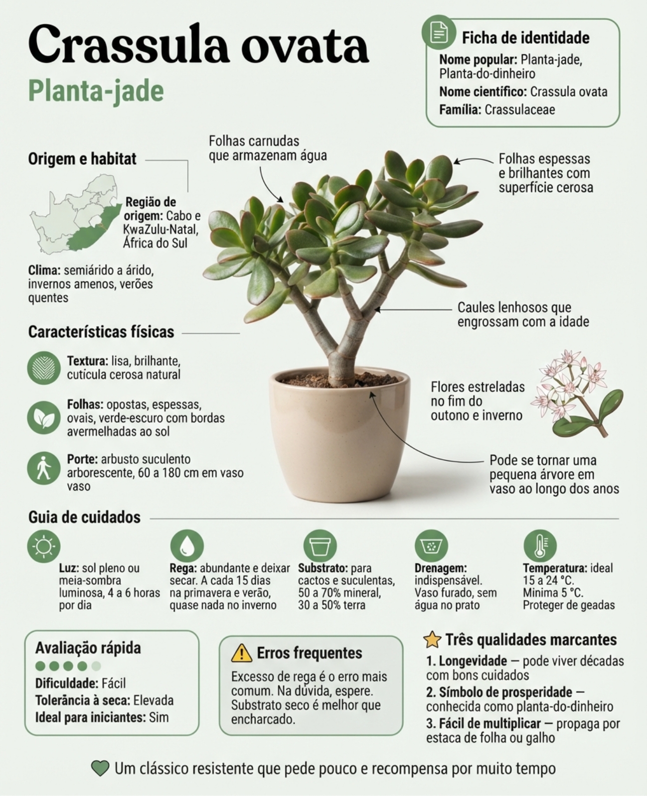 Em muitas casas brasileiras, a planta-jade ocupa o mesmo cantinho