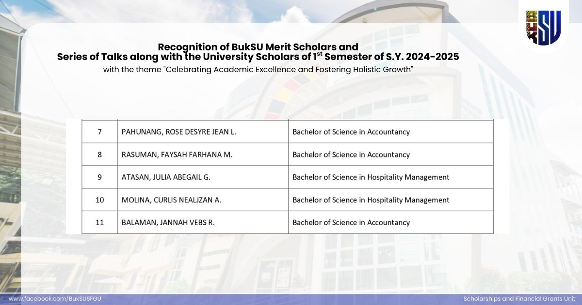 Buksu... - Buksu Scholarships and Financial Grants Unit