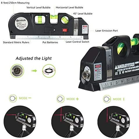 AR - Fixit Laser Level Pro 3 Multipurpose Measuring Tape Laser Level ...