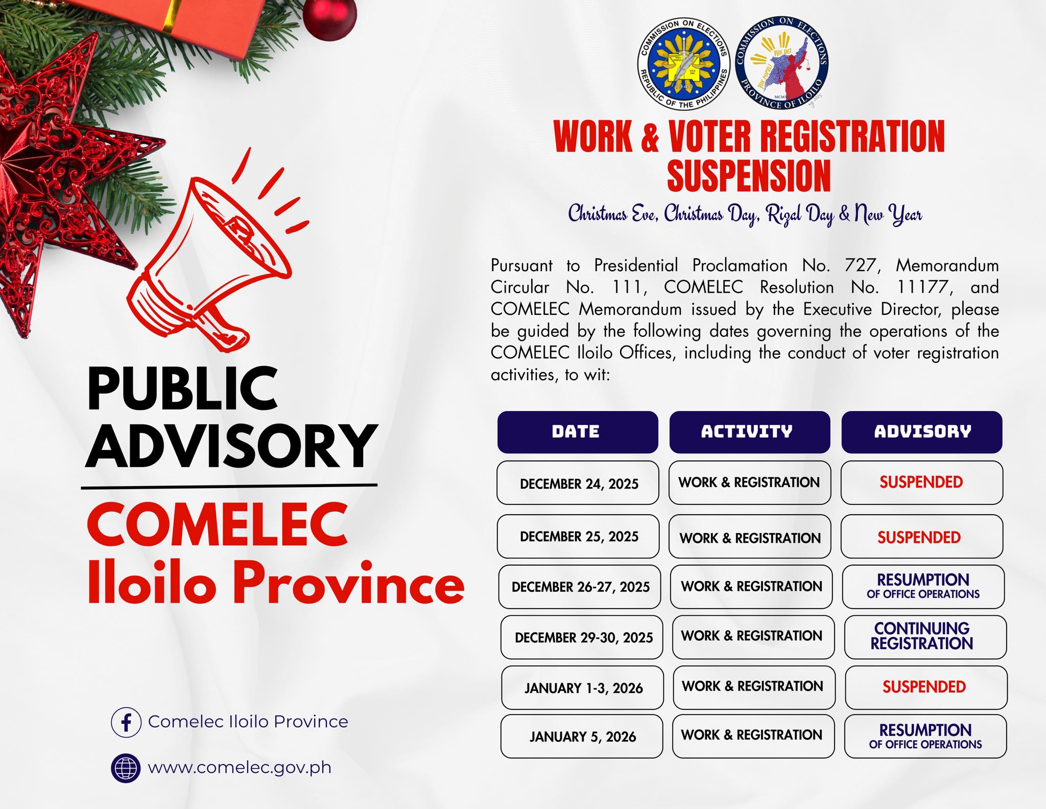 Comelec - ‼️𝐔𝐏𝐃𝐀𝐓𝐄 𝐅𝐑𝐎𝐌 𝐏𝐑𝐄𝐕𝐈𝐎𝐔𝐒 𝐀𝐍𝐃 𝐎𝐑𝐈𝐆𝐈𝐍𝐀𝐋 𝐕𝐄𝐑𝐒𝐈𝐎𝐍 𝐎𝐅 𝐓𝐇𝐈𝐒 𝐏𝐎𝐒𝐓‼️ ...