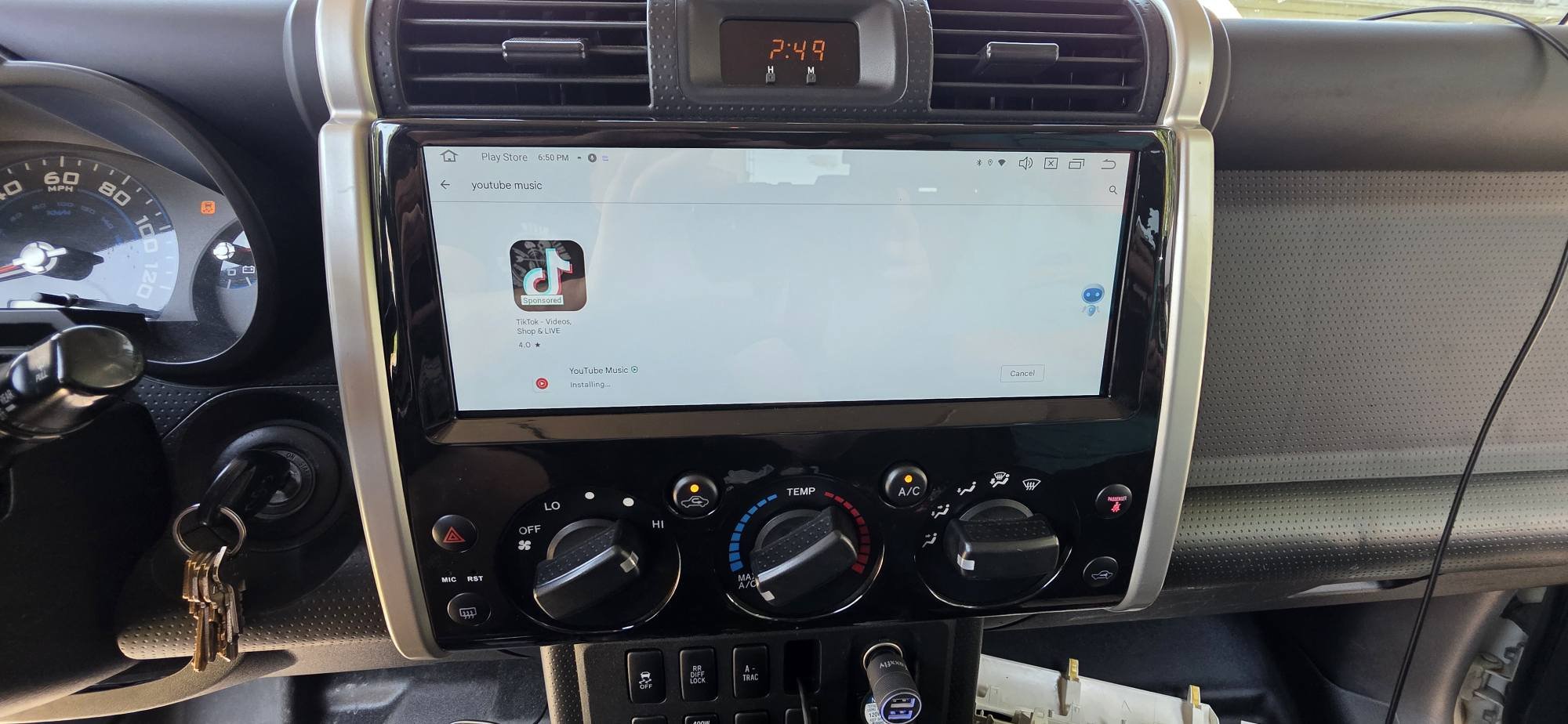 Toyota FJ Cruiser Android Auto installation with 12.3inch KSV head 
