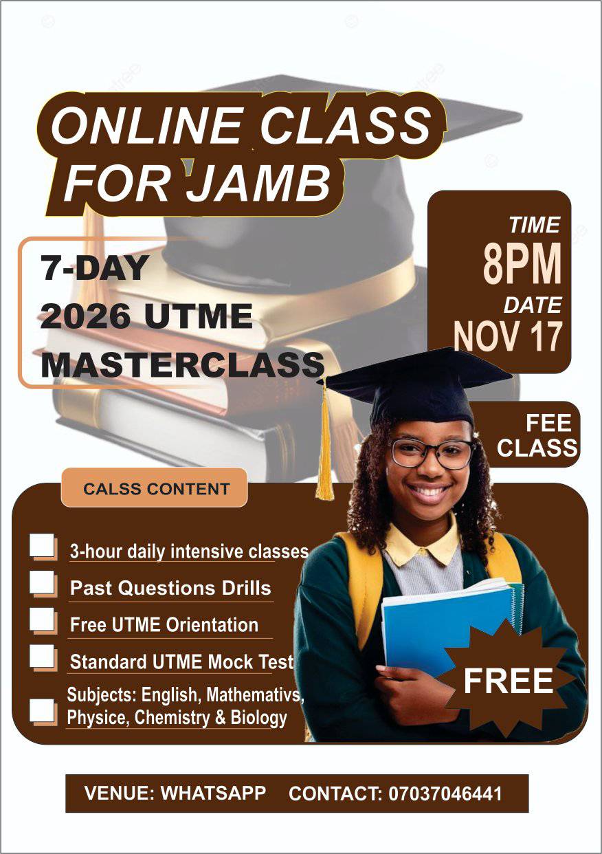 JAMB ONLINE LESSON 2026/2027 | Facebook