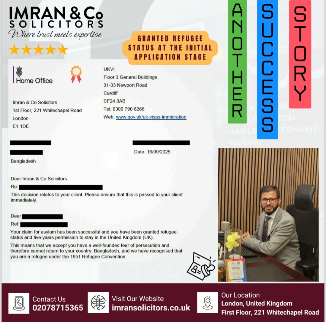 📣 Another Success Story! We are... - Imran & Co Solicitors | Facebook
