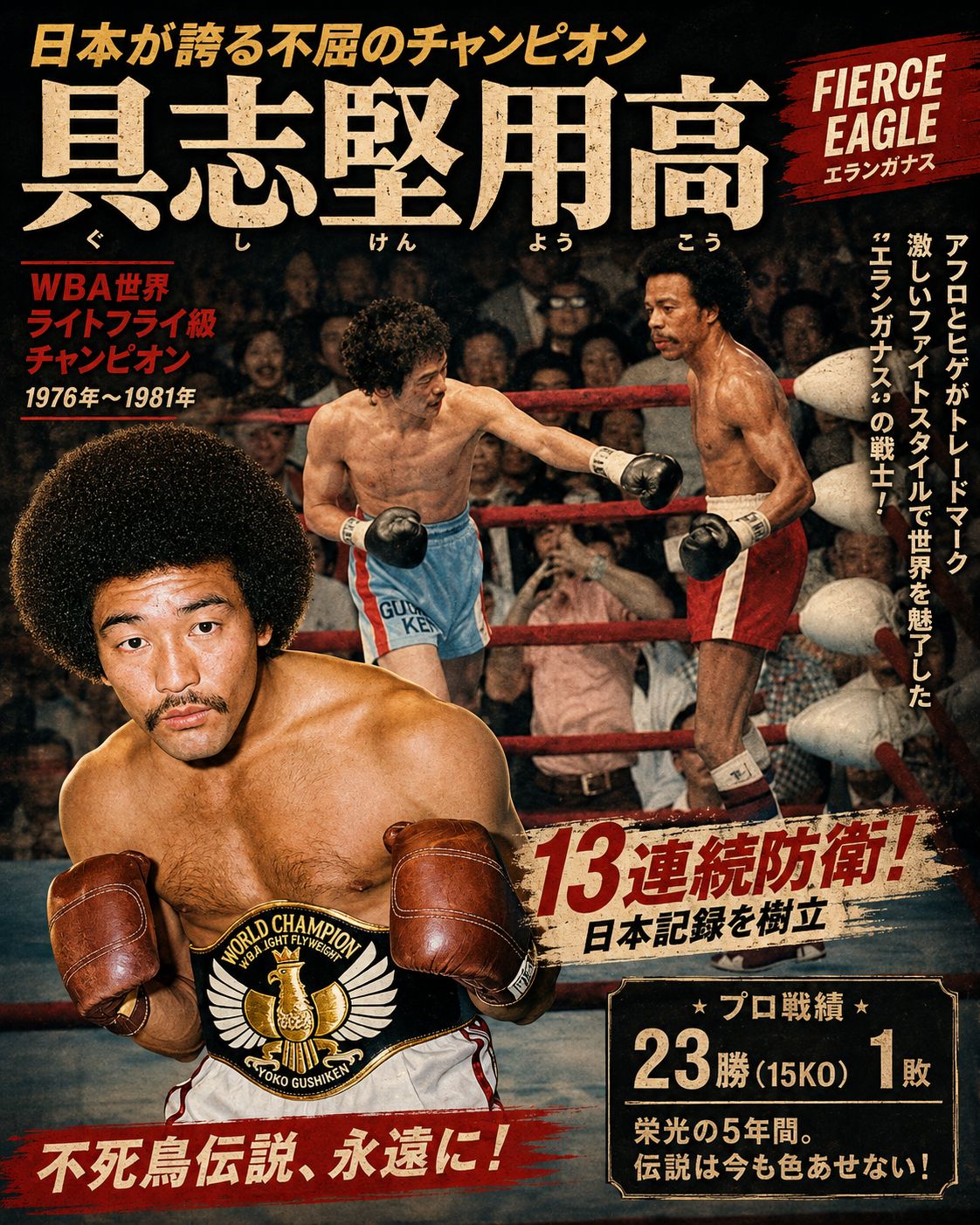 🥊🇯🇵 具志堅用高、伝説の王者！ WBA世界ライトフライ級王者として13