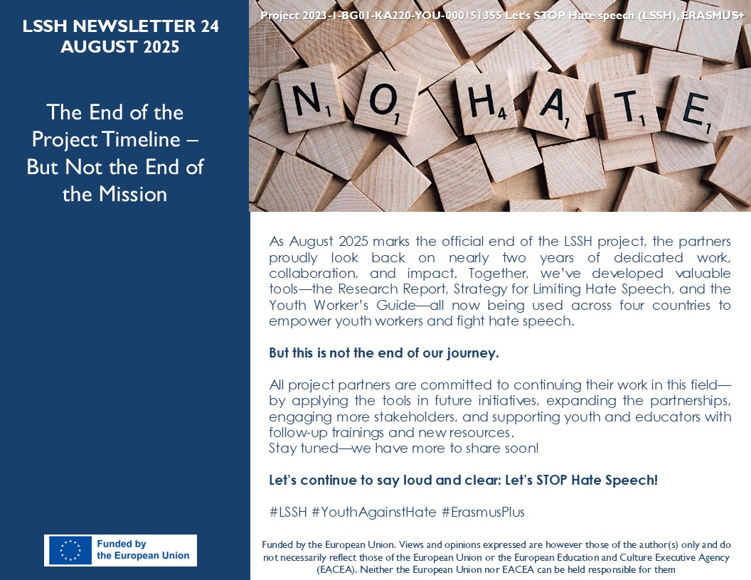 Project Let's STOP Hate Speech / LSSH, Erasmus+