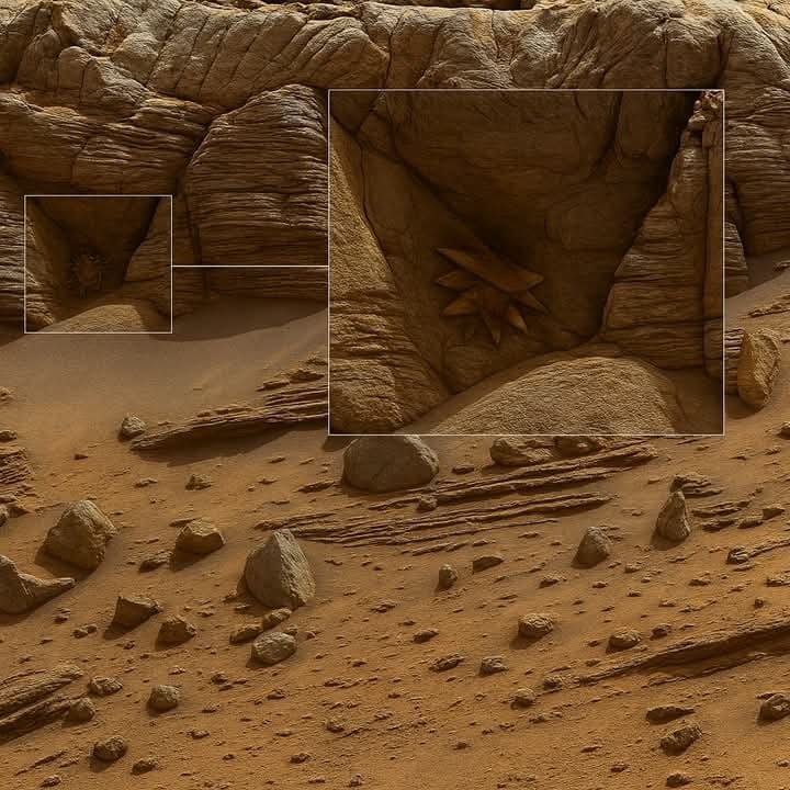 Som - Mars's Star-Shaped Rock Formation This magnificent star-shaped ...