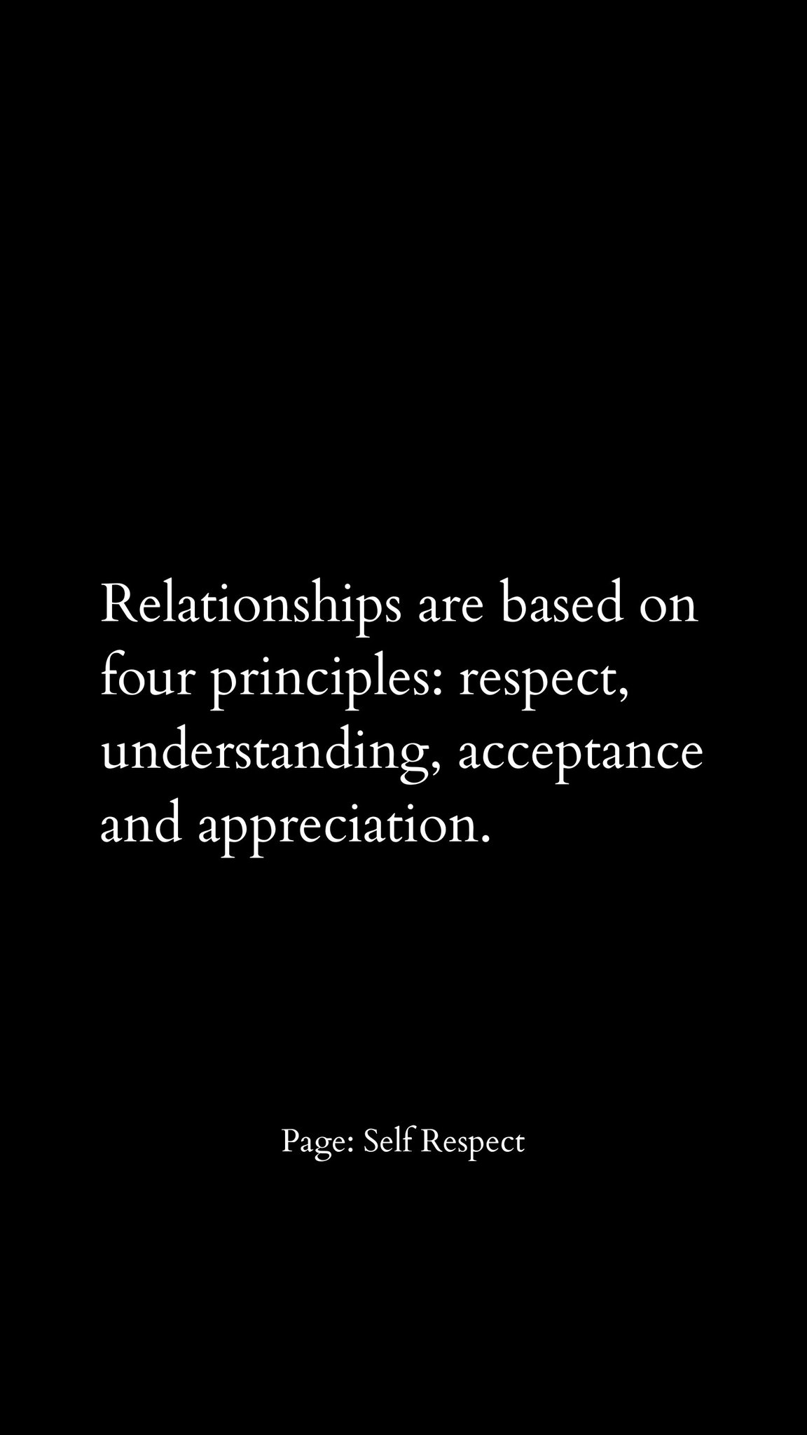 Self Respect | Facebook